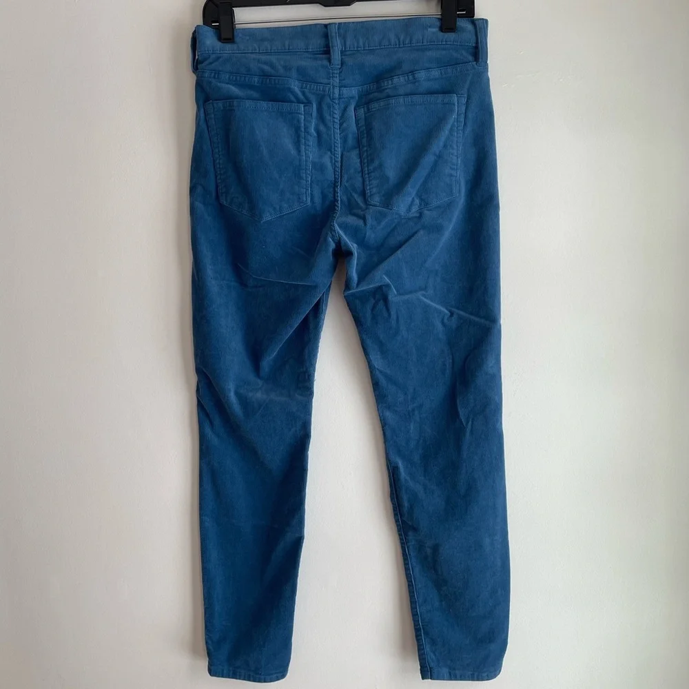 J. Crew Women’s Blue Corduroy Skinny Ankle Pants Size 27